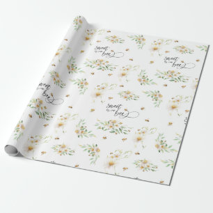 Söt som kan vara vattendärg Blommigt Honeybee Presentpapper