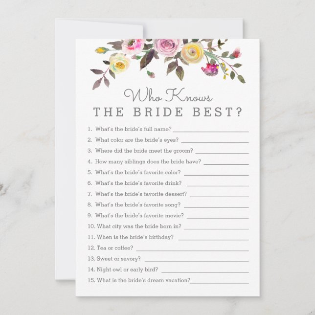 Söt som känner till sitt bästa spelkort inbjudningar (Framsida)