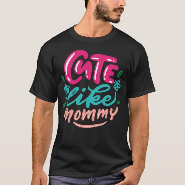 söt som mamma t shirt (Framsida)