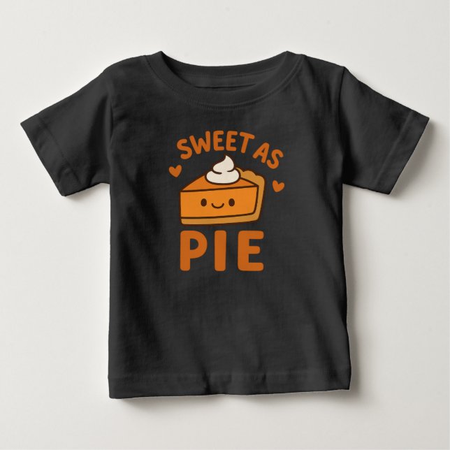 Söt som paj – mysig höst t-shirt för barn (Framsida)