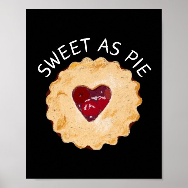 Söt som Paj Wall Art Art Poster (Framsidan)
