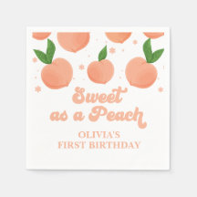 Söt som Peach Birthday Napkins