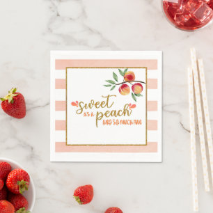 Söt som Peach Napkin - Rand (V) Pappersservett