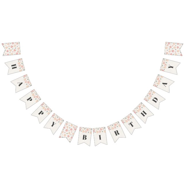 Söt som persiko-banderoll grattis på födelsedagen  vimplar (Alla)