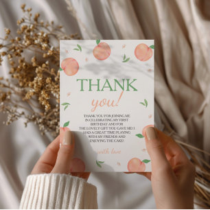 Söt som persikofödelsedag tack kort
