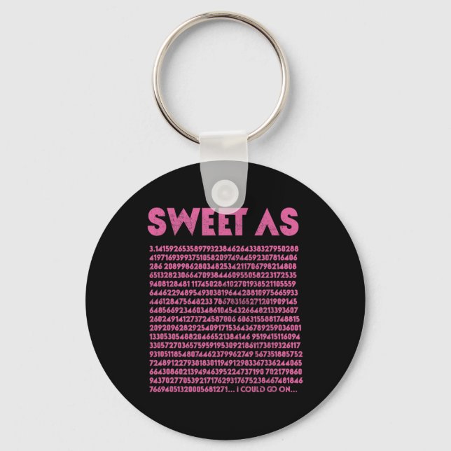 Söt som Pi 3.14 Math Geek Teacher 3.14 Pi Day Nyckelring (Framsida)