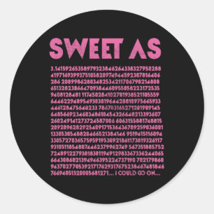 Söt som Pi 3.14 Math Geek Teacher 3.14 Pi Day Runt Klistermärke