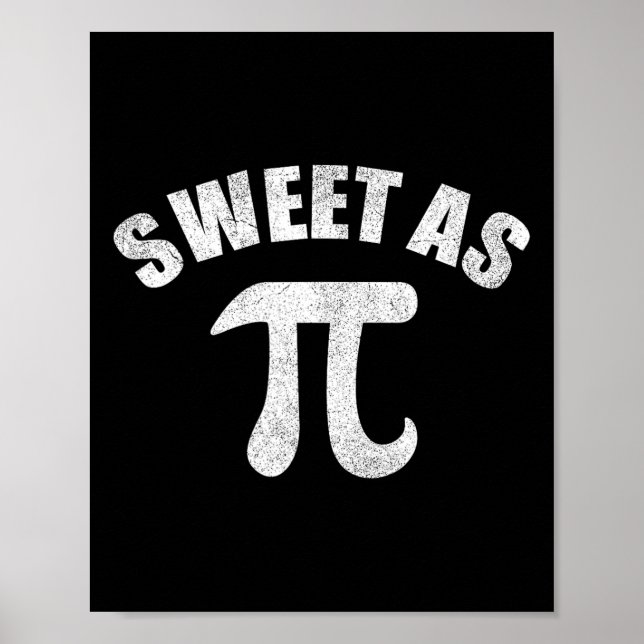 Söt som Pi Math Geek Teacher 3.14 Pi Day Poster (Framsidan)