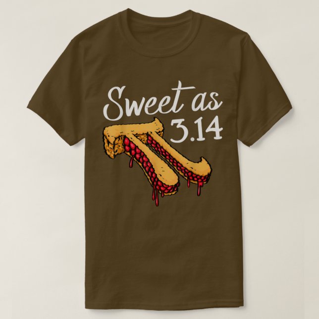Söt som Pi Pizza Funny Mathletics Birthday Pi Piz T Shirt (Design framsida)