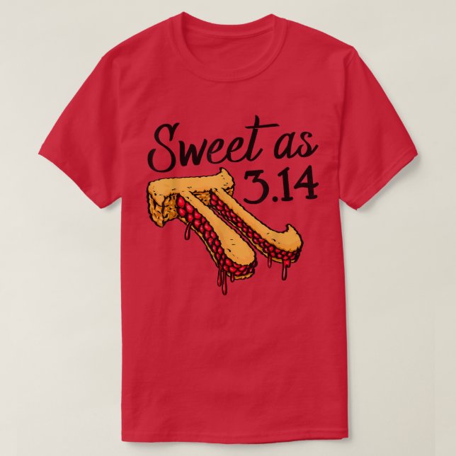 Söt som Pi Pizza Funny Mathletics Birthday Pi Piz T Shirt (Design framsida)