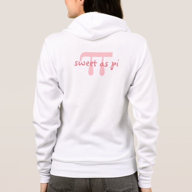 Söt som Pi Rosa Math Geek Hoodie T-shirt (Baksida)