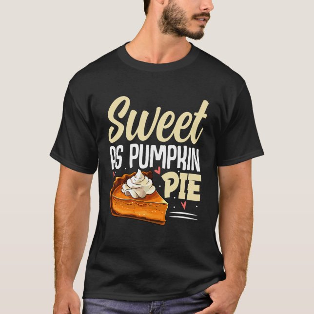 Söt som pumpapaj Thanksgiving höstlov höst efterrä T Shirt (Framsida)