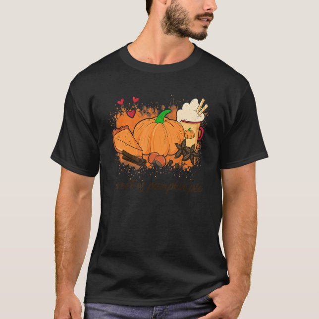 Söt som Pumpkin Paj Cute Höst löv höstpumpa T Shirt (Framsida)
