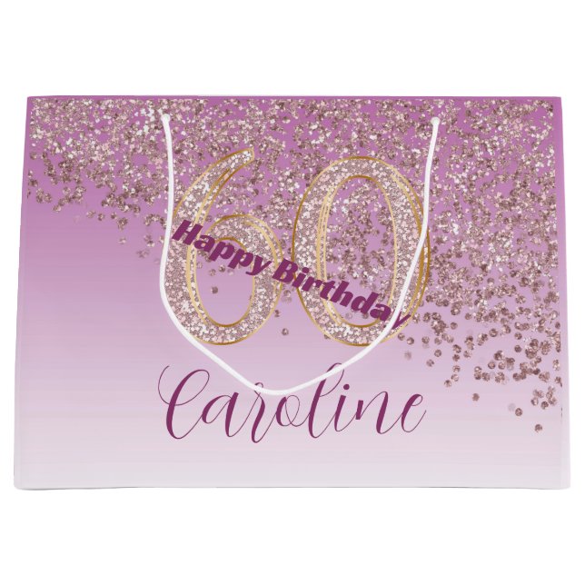 Söt som sjunker under Ro Guld Glitter 60:e födelse (Framsidan)