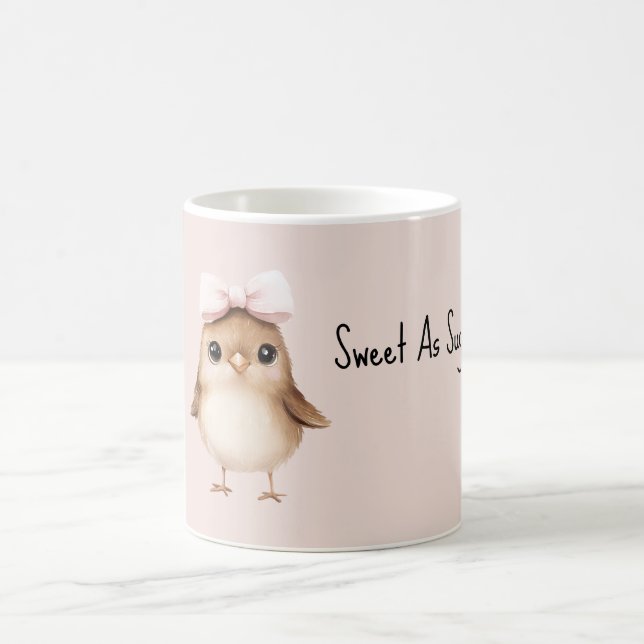 Söt Som Socker Fågel Rosa Slöja Kaffemugg (Center)