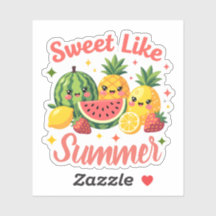 Söt som sommar Kawaii frukt vänner