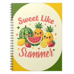 Söt Som Sommar Söt Frukt Kawaii Anteckningsbok