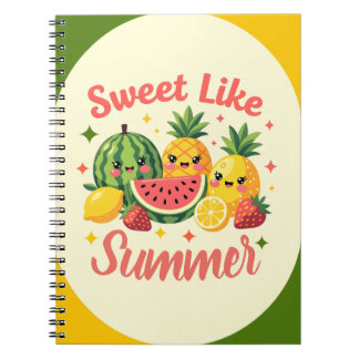 Söt Som Sommar Söt Frukt Kawaii Anteckningsbok