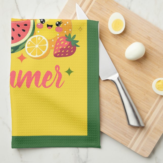 Söt som sommar Söt frukt | Tropisk dekoration Kökshandduk (Vikt i Fjärdedel)