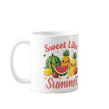 Söt Som Sommar Söt Frukt Vänner Kaffe Mugg