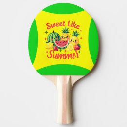 Söt Som Sommar Söt Kawaii Frukt Full Tryck Pingisracket