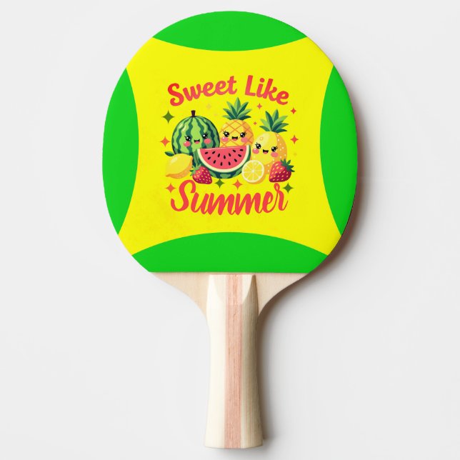 Söt Som Sommar Söt Kawaii Frukt Full Tryck Pingisracket (Framsidan)
