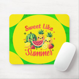 Söt Som Sommar Söt Kawaii Frukt Musmatta