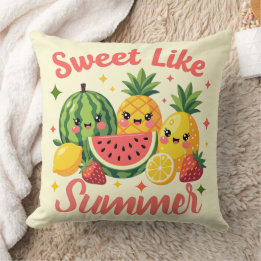 Söt som sommar söta frukt vänner kudde