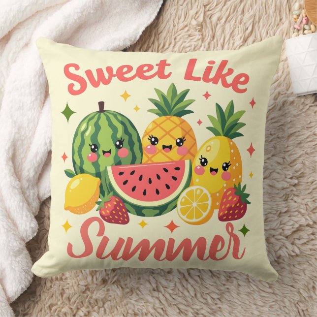 Söt som sommar söta frukt vänner kudde (Filt)