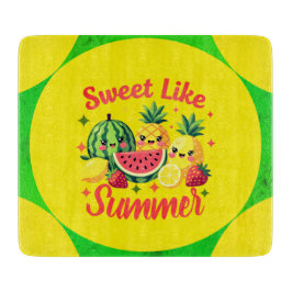 Söt som sommar tropisk fruktillustration Glas
