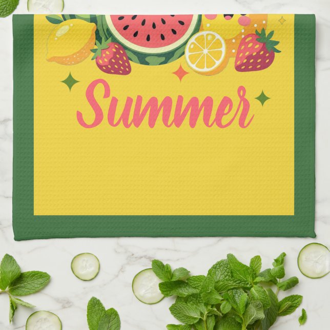 Söt som sommarvattenmelon jordgubbeananas kökshandduk (Vikta)