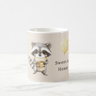 Söt som tvättbjörn honungskakor ballong kaffemugg