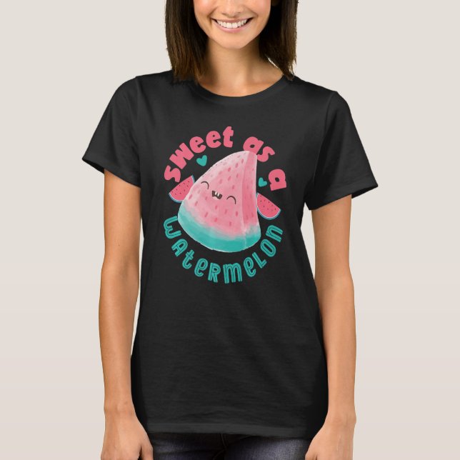 Söt som vattenmelon t shirt (Framsida)