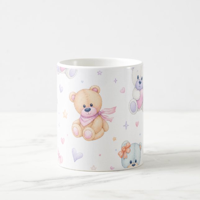Söt sömlös valentin-nallebjörn mönster kaffemugg (Center)