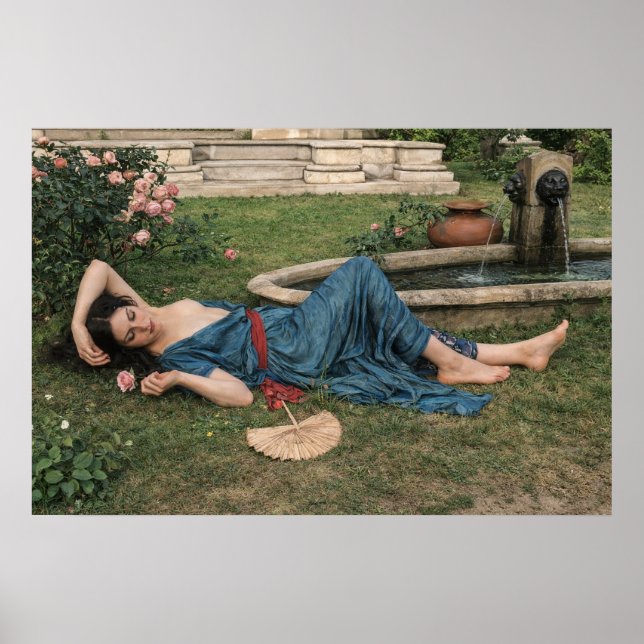 Söt sommar av John William Waterhouse Poster (Framsidan)