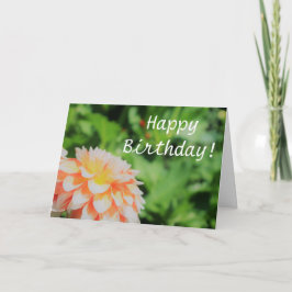 Söt Sommar-Dahlia-Grattis på födelsedagen-kort Kort