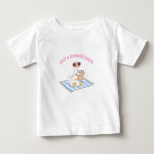 Söt sommar gås strand tecknad film t shirt