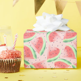 Söt sommar Kawaii akvarell vattenmelon Presentpapper