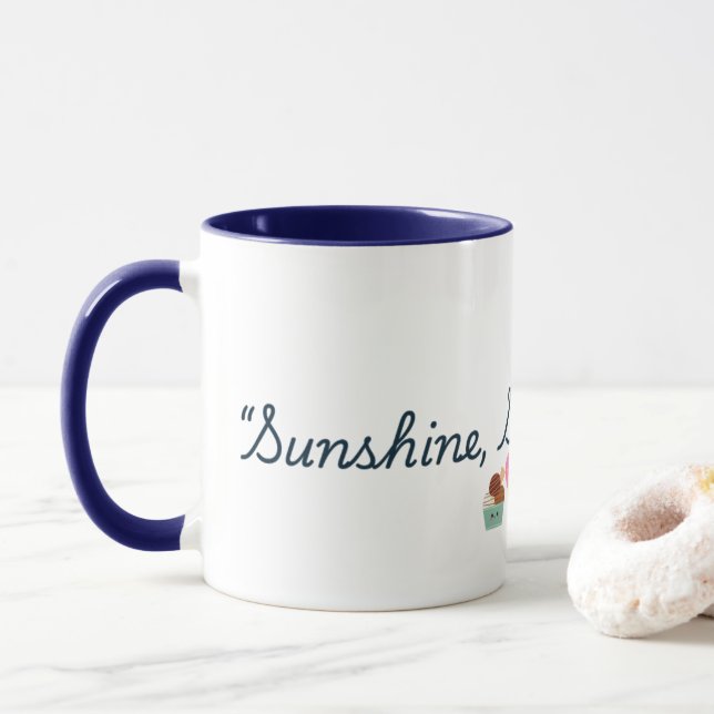 Söt sommar mugg solsken snacks och tupplur strand  (Med munk)
