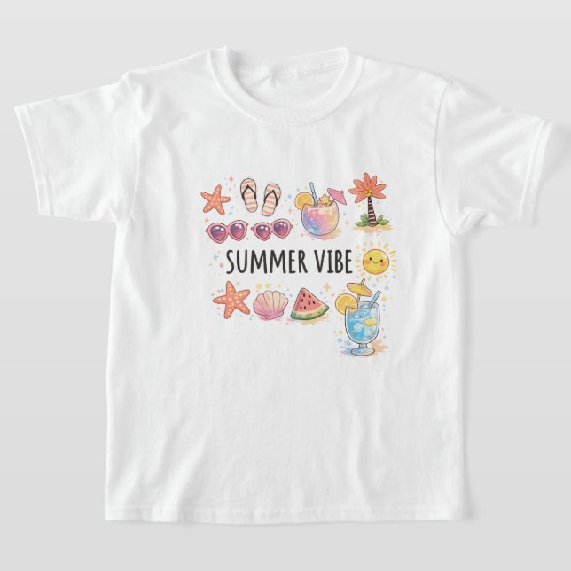 Söt sommar-vib t-shirt (Laydown)