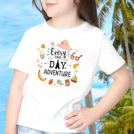 Söt sommaräventyrs-citat Färgglada barn T Shirt
