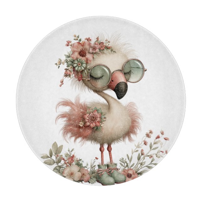 SÖT SOMMARFLAMINGO MED BLOMMOR (Framsidan)