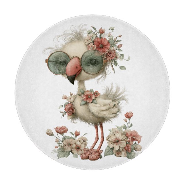 SÖT SOMMARFLAMINGO MED BLOMMOR (Framsidan)