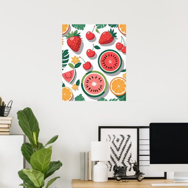 Söt sommarfruktsposter poster (Hemmakontoret)