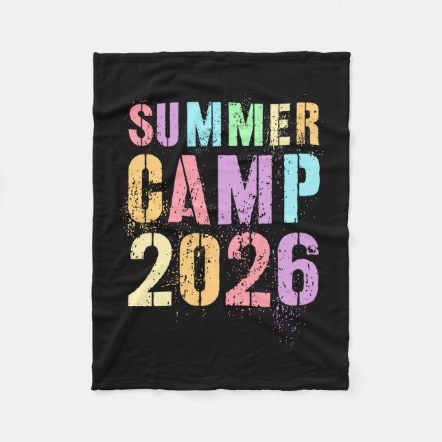 Söt sommarläger 2026 camping personal direktör smo fleecefilt (Framsidan)