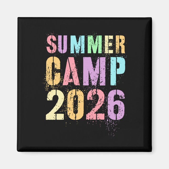 Söt sommarläger 2026 campingpersonal direktör smor magnet (Framsidan)