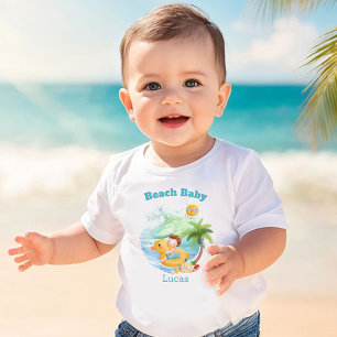 Söt sommarlov namn Strand baby Pojke  T Shirt