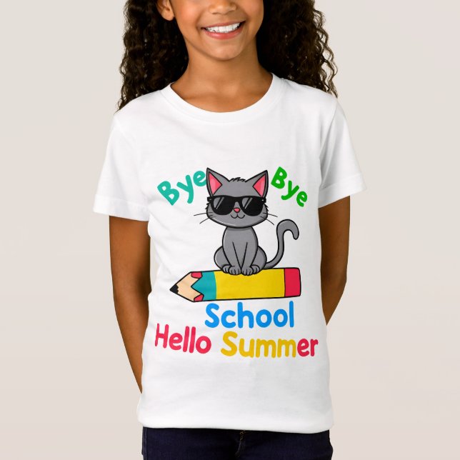 Söt sommarlovsillustration t shirt (Framsida)