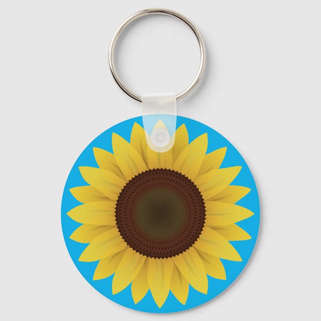 Söt sommarsolrosolyckan nyckelring (Framsida)