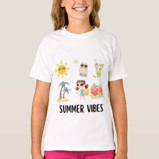 söt sommarstämning t-shirt för barn.